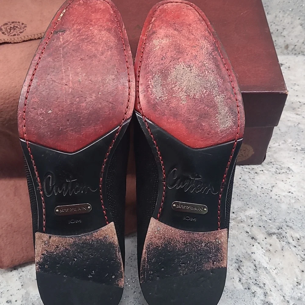 Mezlan Custom Collection Suede Textured Loafers - Picture 8 of 10